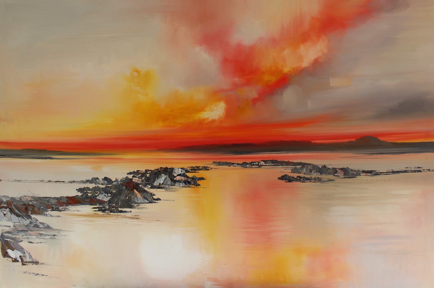 'Like a fire in the sky' by artist Rosanne Barr